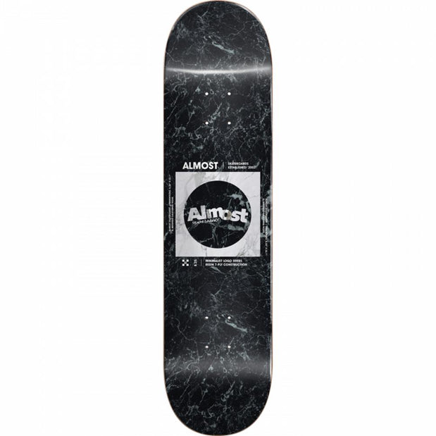 Almost Minimalist Black/White 8.25" Skateboard Deck - Longboards USA