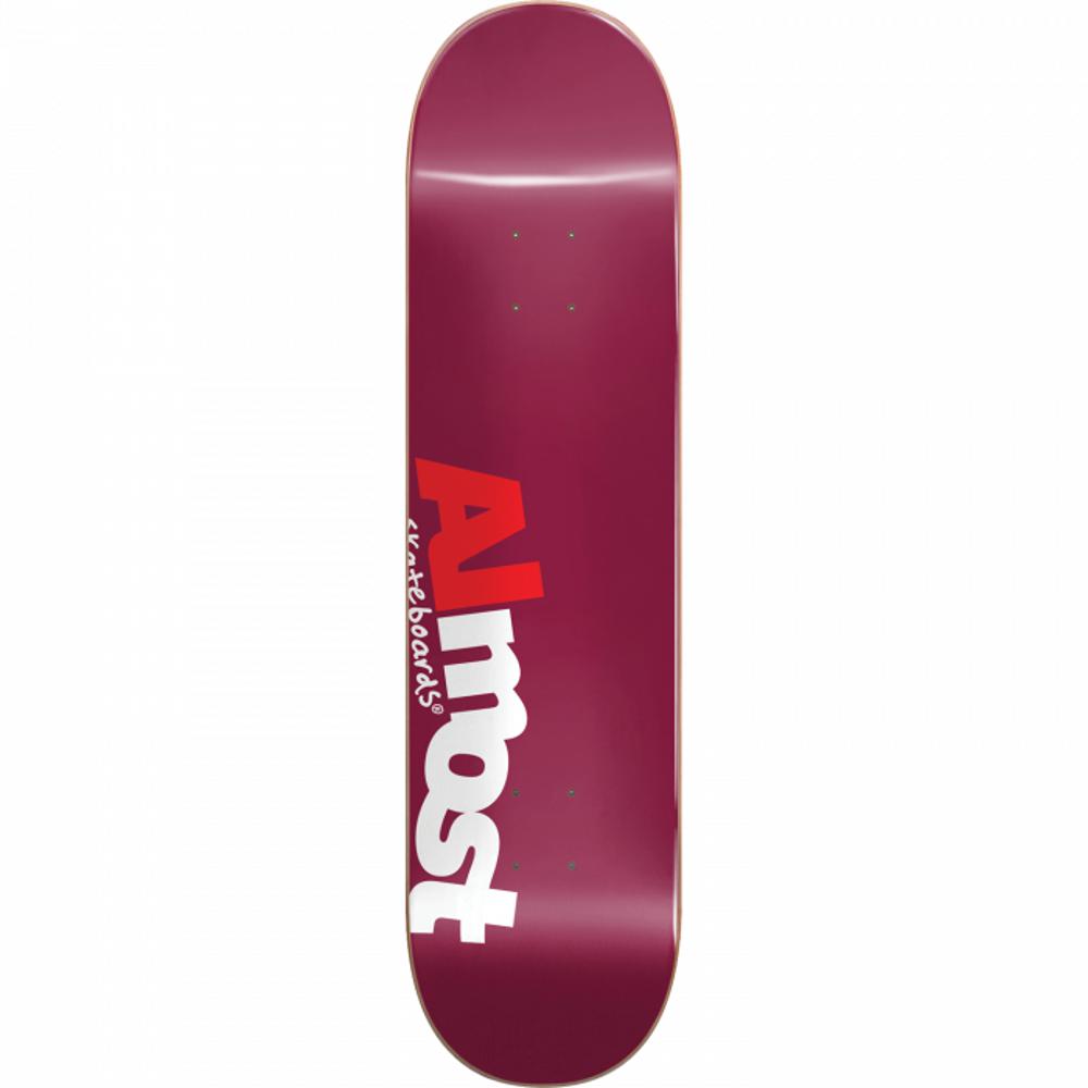 Almost Most Burgundy 8.0" Skateboard Deck - Longboards USA
