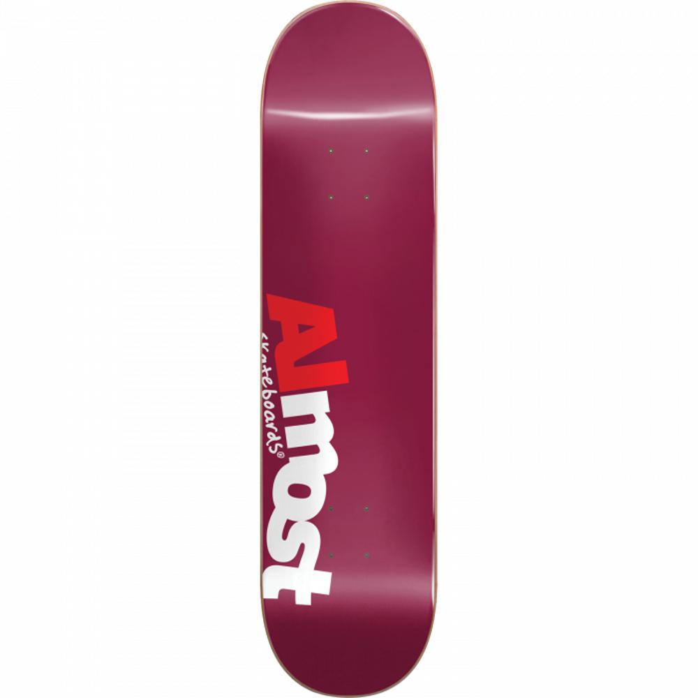 Almost Most Burgundy 8.0" Skateboard Deck Longboards USA
