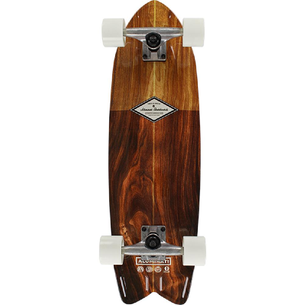 Aluminati Classic Wood Fishtail 28" Cruiser Complete - Longboards USA