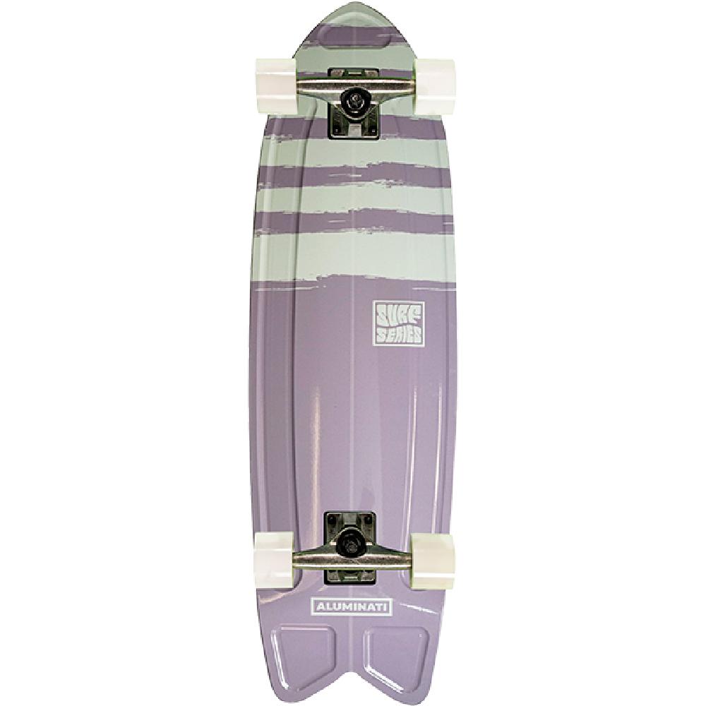 Aluminati Stripes 28" Summer Surf Fishtail Cruiser Skateboard - Longboards USA