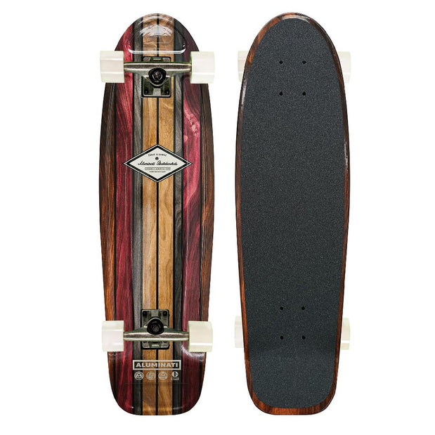 Aluminati The Wood Log 28" Cruiser Skateboard Complete - Longboards USA