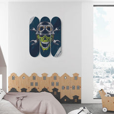 Amazing Zombie Skull Skateboard Wall Art - Longboards USA