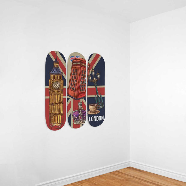 Astounding London Skateboard Wall Art - Longboards USA