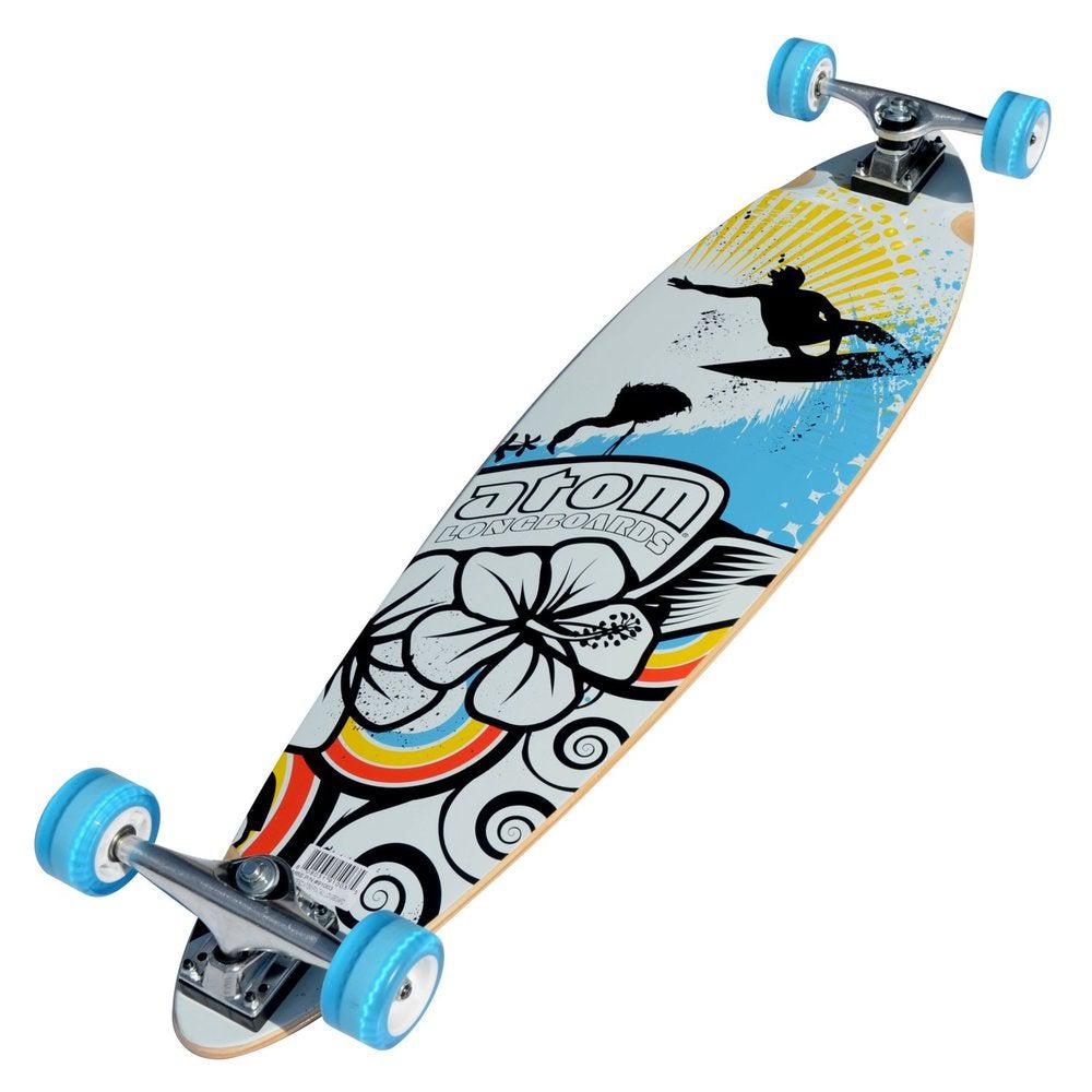 Longboard Débutant Avec Roues Lumineuses à Noyau Magnétique - Pas De Piles - Design Graffiti - Poignée Intégrée - 59 Cm