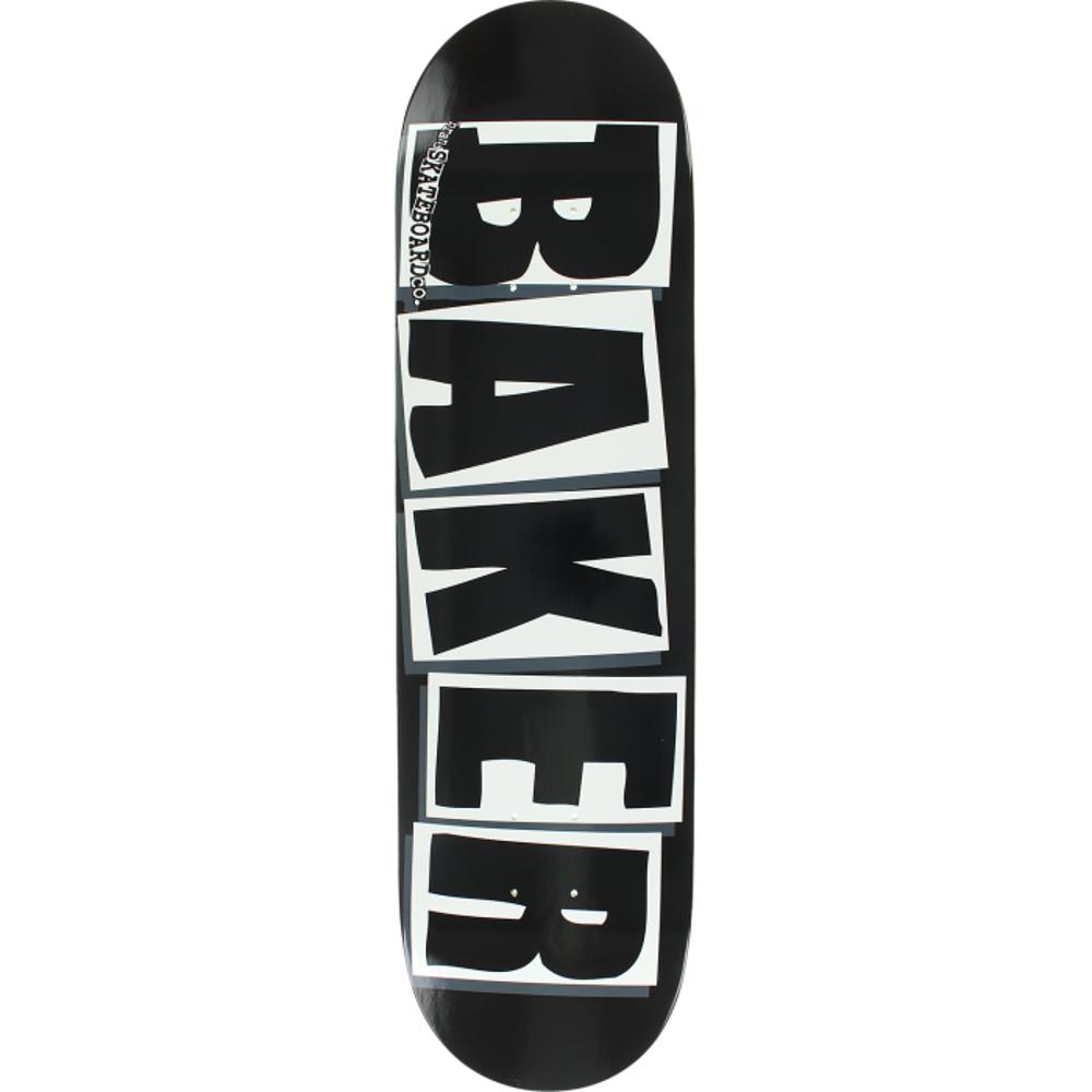 Baker Brand Logo Black/White 8.0" Skateboard Deck - Longboards USA
