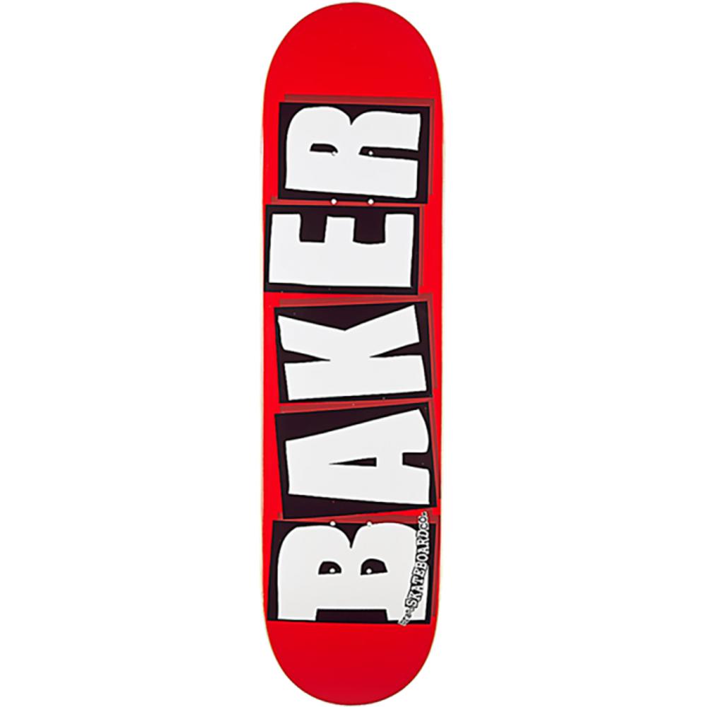 Baker Brand Logo Red/White 8.0" Skateboard Deck - Longboards USA