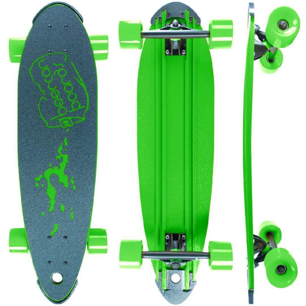 Beercan Green 30" Pin Tail Longboard - Longboards USA