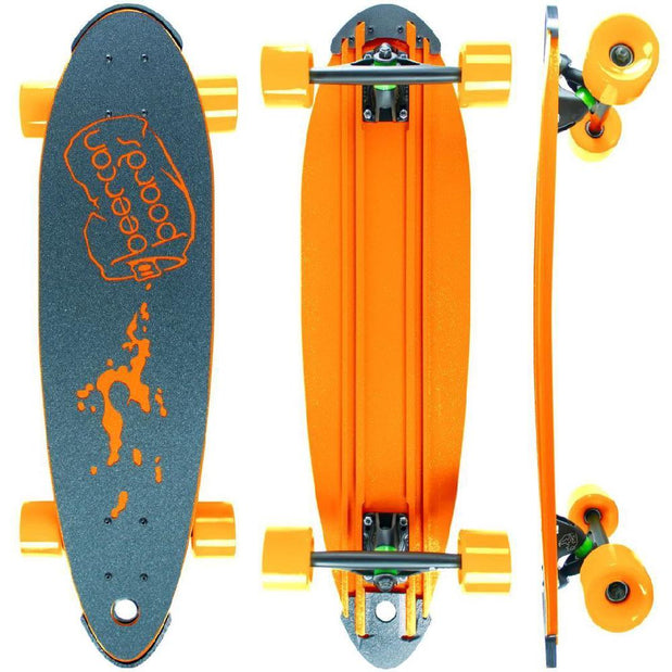 Beercan Orange 30" Pin Tail Longboard - Longboards USA