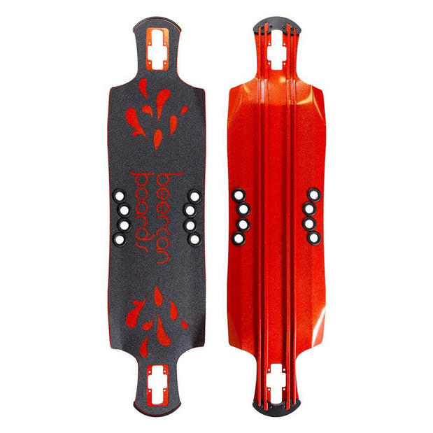 Beercan Red 42" Oat Soda Drop Through Deck - Longboards USA