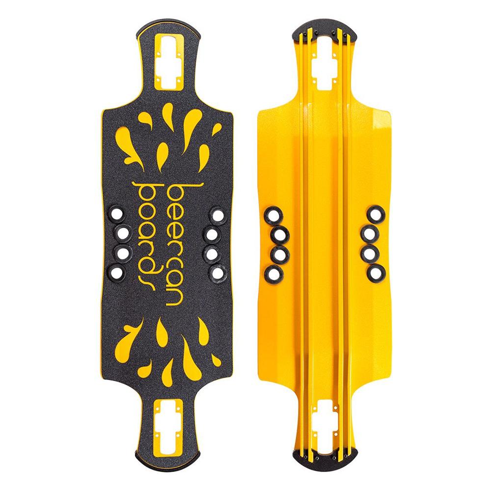 Beercan Yellow 35" Oat Soda Drop Through Deck - Longboards USA