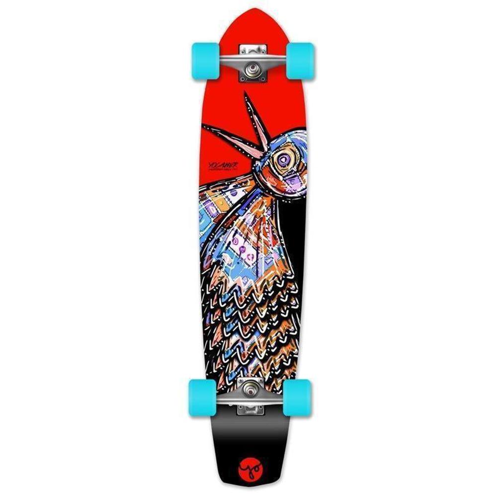 Longboard Red Bird Red Slimkick Kicktail Longboard 36 inch from Punked – Longboards USA
