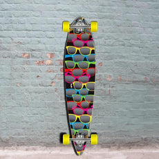Black Pintail Shades Longboard 40 inch from Punked - Complete - Longboards USA
