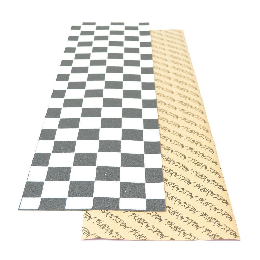 Black Widow Checkered Longboard Skateboard 9"x 33" Griptape Sheet - Longboards USA
