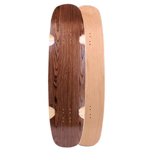 Blank Double Kicktail Topmount Dark Walnut 36" Longboard Deck - Longboards USA