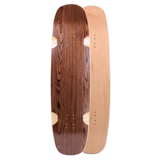 Blank Double Kicktail Topmount Dark Walnut 36" Longboard Deck - Longboards USA