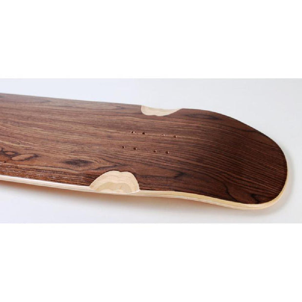 Blank Double Kicktail Topmount Dark Walnut 36" Longboard Deck - Longboards USA