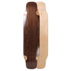 Blank Double Kicktail Topmount Dark Walnut 39" Longboard - Longboards USA