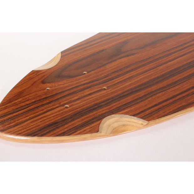 Blank Pintail 40" Special Wood Cherry Smoke Longboard Deck - Longboards USA