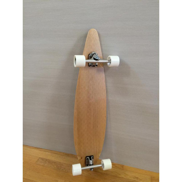 Blank Pintail Longboard 40" with White Stella Wheels - Complete - Longboards USA
