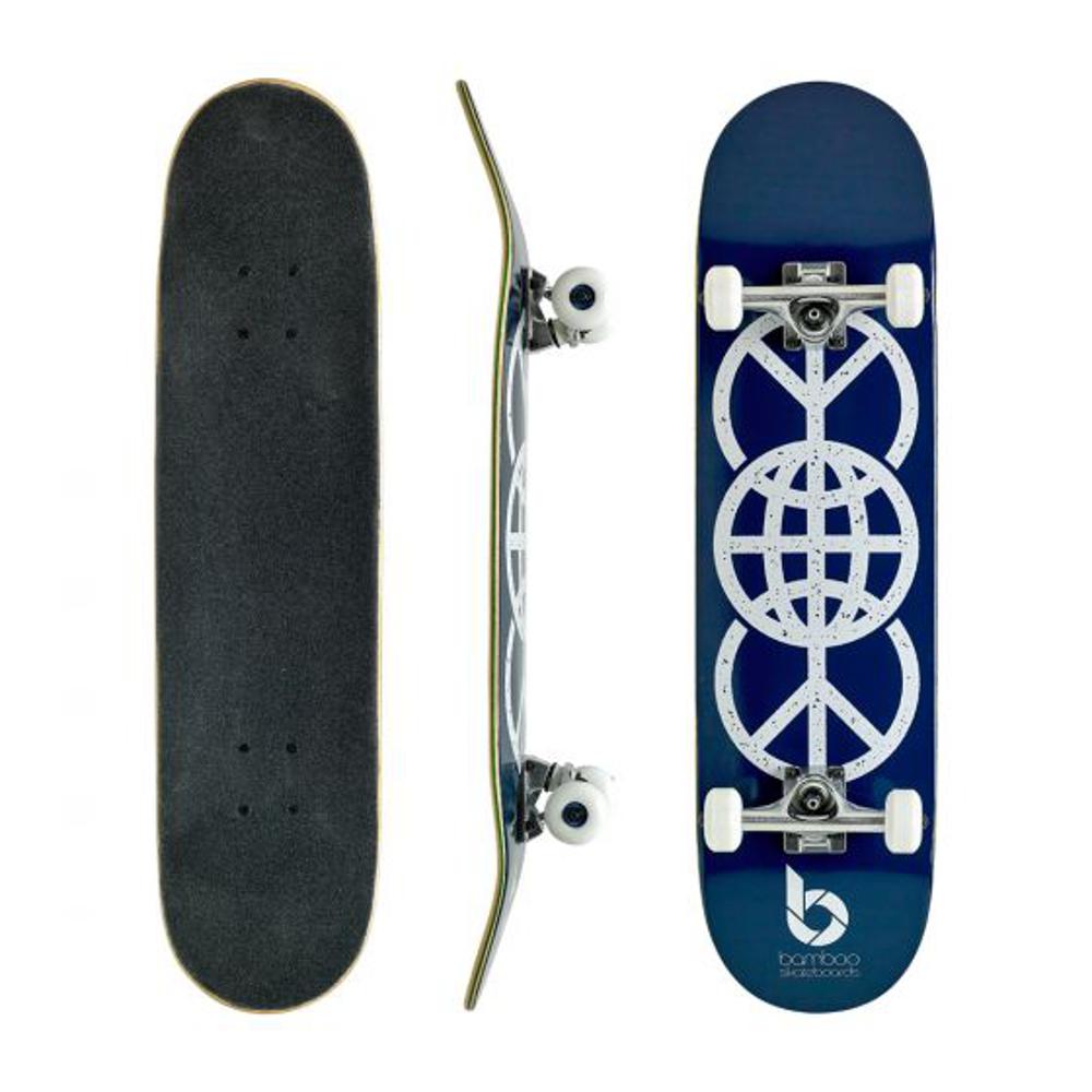 Blue World Peace Graphic Bamboo Skateboard - Longboards USA