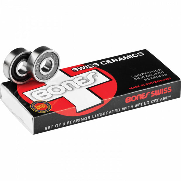 Bones Swiss Ceramic Skateboard Longboard Bearings - Longboards USA