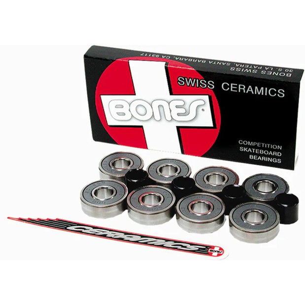 Bones Swiss Ceramic Skateboard Longboard Bearings - Longboards USA