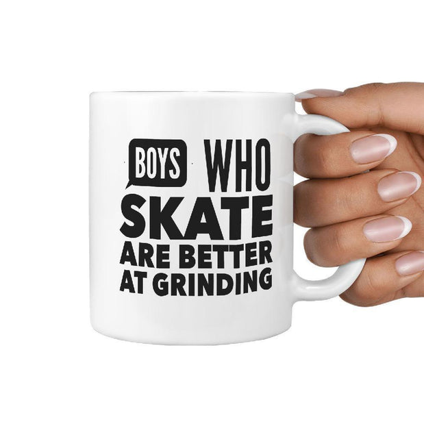 Boys who skate are better at grinding Mug - Longboards USA