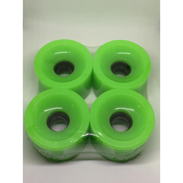 Bright Green 70mm x 78a Gel Soft Longboard Wheels - Longboards USA