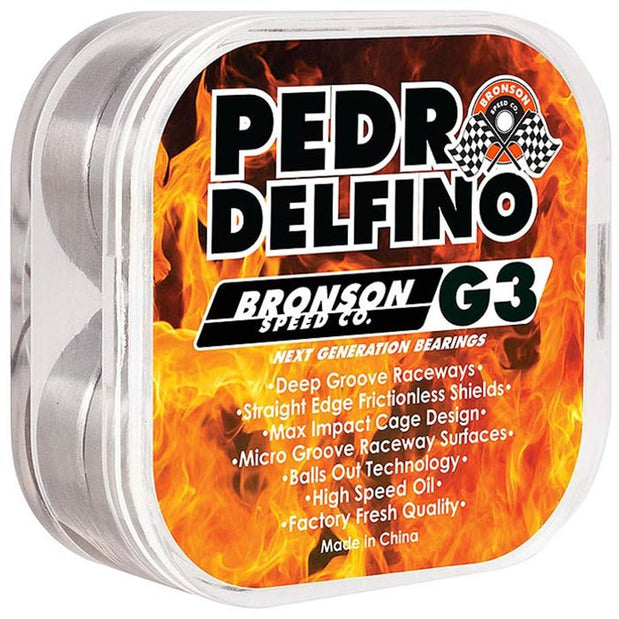 Bronson G3 Pedro Delfino Skateboard Longboard Bearings - Longboards USA
