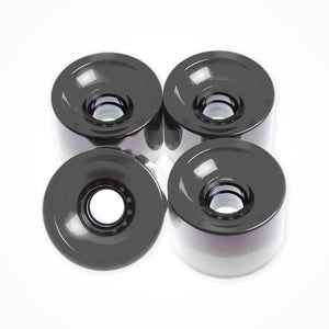 Clear Black Square Lipped Longboard Skateboard Wheels 70mm x 80a - Longboards USA