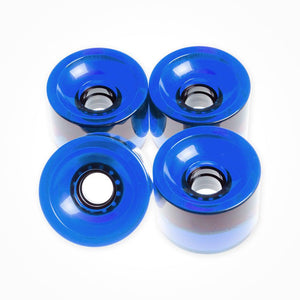 Clear Blue Square Lipped Longboard Wheels 70mm x 80a - Longboards USA