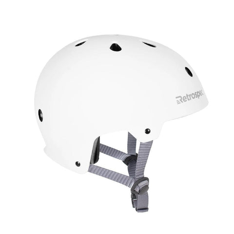 CM-2 Matte White Commuter Longboard Skateboard Helmet - Longboards USA