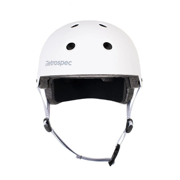 CM-2 Matte White Commuter Longboard Skateboard Helmet - Longboards USA