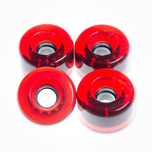 Cruiser Longboard Skateboard Wheels - Clear Red 63mm x 80a - Longboards USA