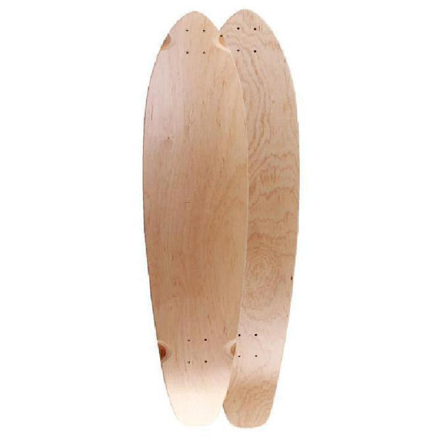 Custom Blank Kicktail Natural 40 inches Longboard - Longboards USA