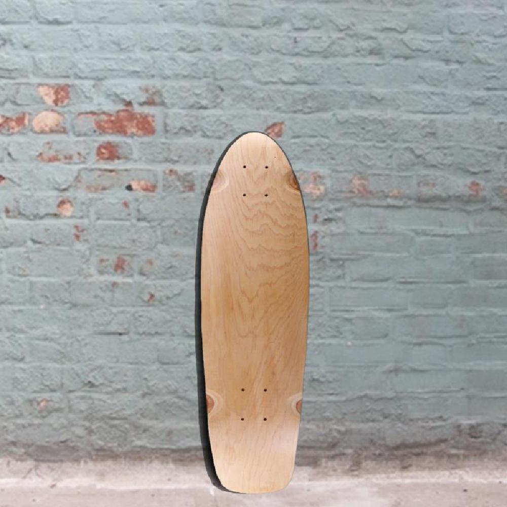 Custom Mini Blank Kicktail Natural 27 inch Longboard - Longboards USA