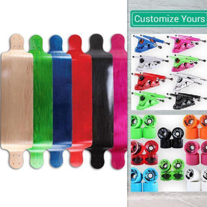 Customized Drop Down Bomber Blank 41" Longboard Complete - Longboards USA