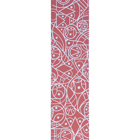 Darkroom  9" x 33" Pusher Red Clear Griptape Sheet - Longboards USA
