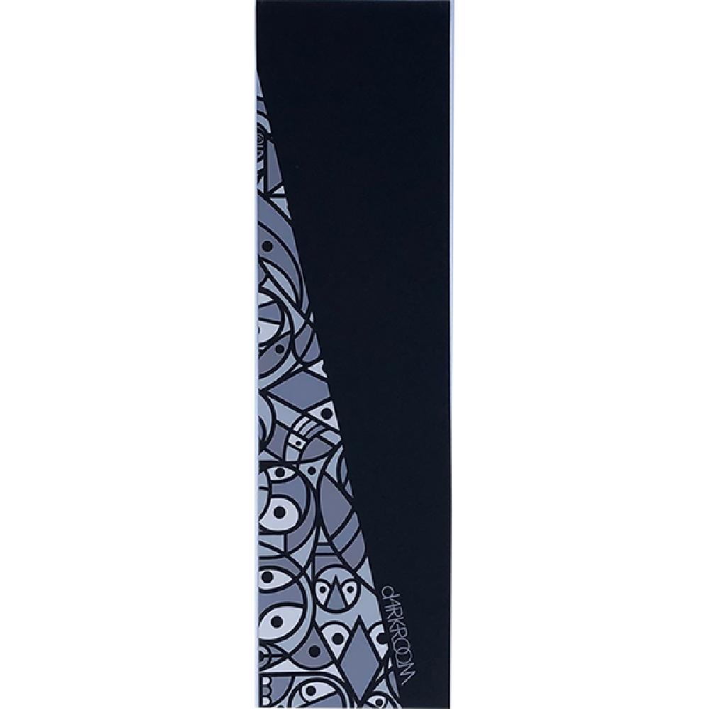 Darkroom 9" x 33" Sliver Grey Black Griptape Sheet - Longboards USA
