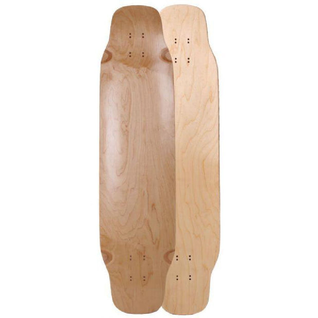 Double Kicktail Topmount 39" Natural Longboard Deck - Longboards USA