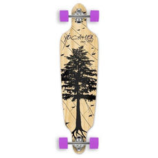 Drop Through Longboard Pines Natural 41" Graphic from Punked - Longboards USA