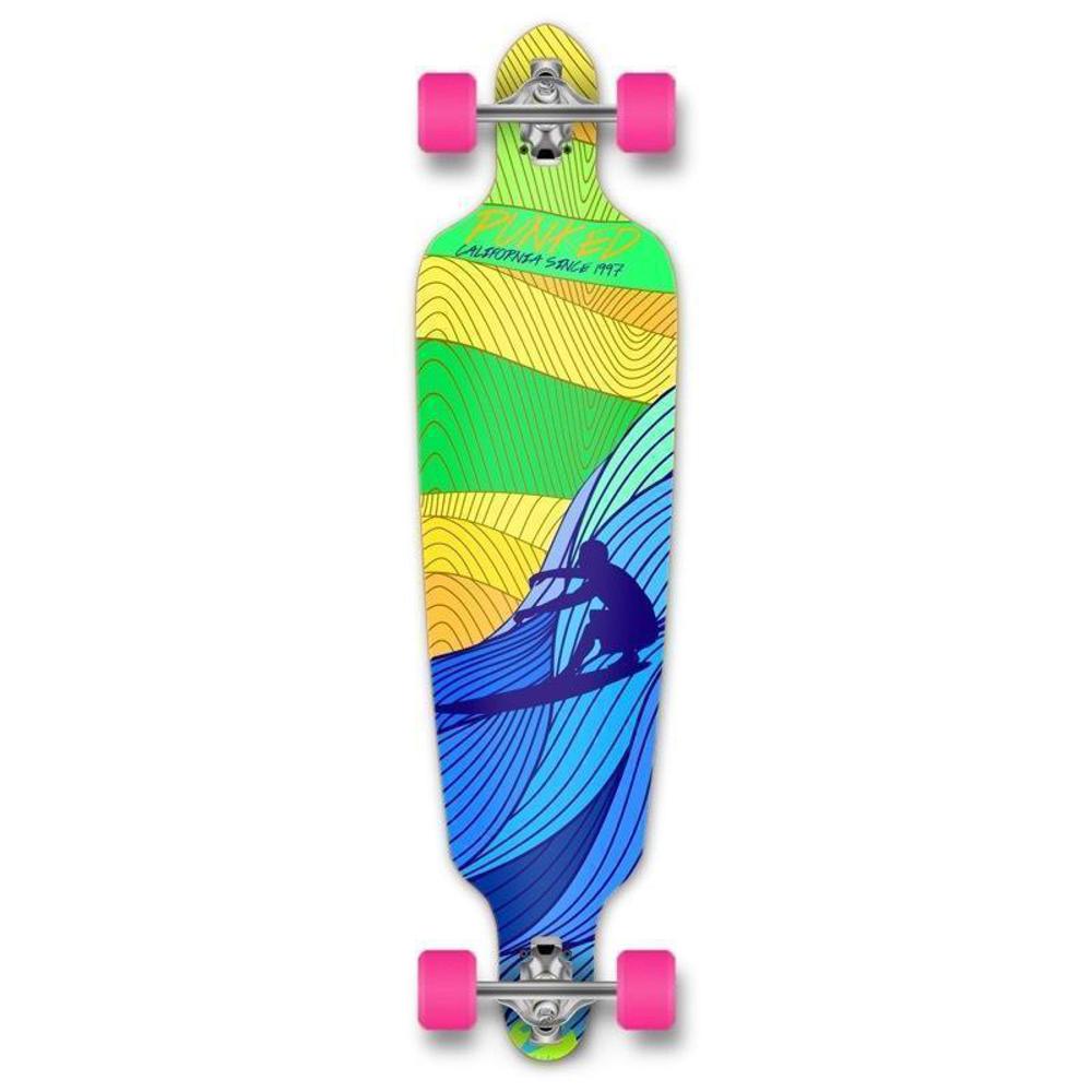 Drop Through Longboard Surf's up 41" Graphic from Punked - Longboards USA