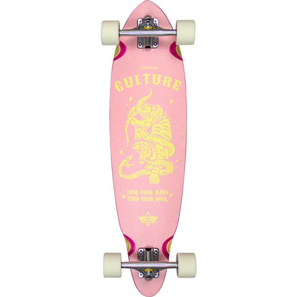 Dusters Culture Pink/Yellow 33" Longboard – Longboards USA