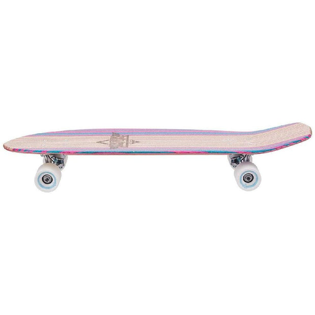 Dusters Flashback Tie Dye in Pink and Blue 31" Cruiser Longboard - Longboards USA
