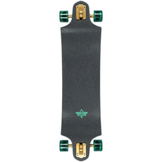 Dusters Golden State Black/Green 38" Double Drop Longboard - Longboards USA