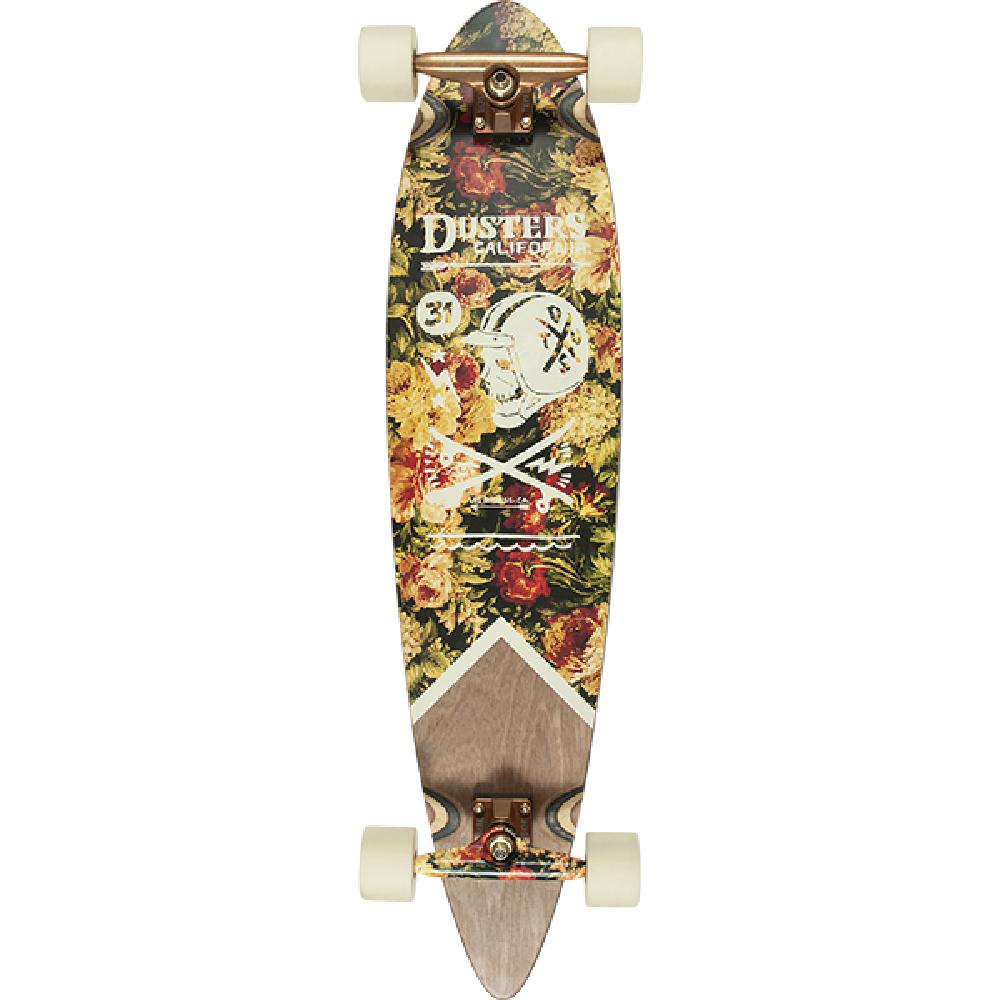 Dusters Moto Roses Maroon 37" Pintail Longboard - Longboards USA