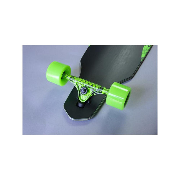 Dusters Snakeskin 38" Neon Green Drop Through Longboard - Longboards USA