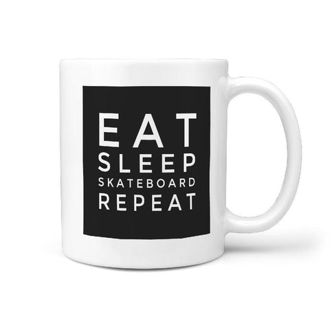 Eat Sleep Skateboard Repeat | Funny Skateboarding Coffee Mug Gift Idea - Longboards USA