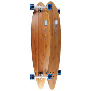 Ehlers Logo 44" Bamboo Pintail Cruiser Longboard Complete - Longboards USA